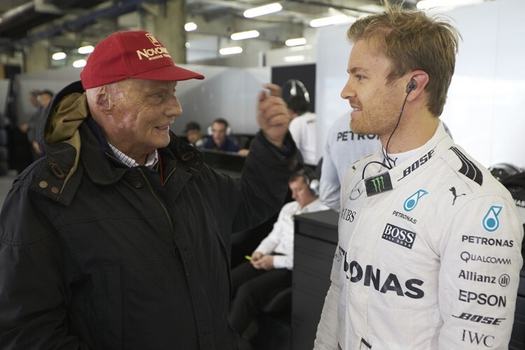 Niki Lauda mit Nico Rosberg