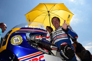 Freddie Spencer bei der Sachsenring Classic 2017)