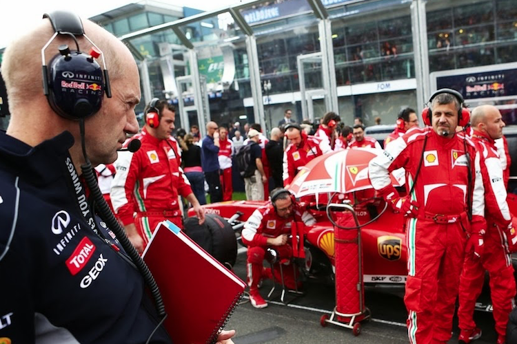 Adrian Newey macht die Ferrari-Truppe nervös