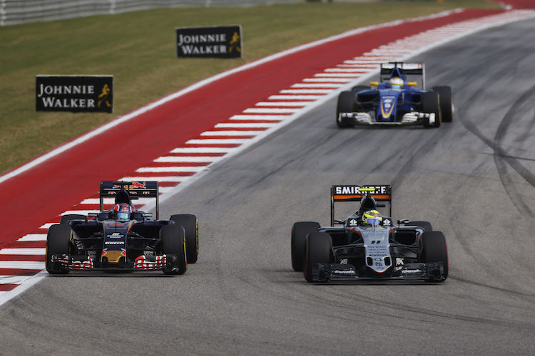 Daniil Kvyat und Sergio Pérez