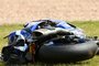Das Motorrad von Sandro Cortese war nur noch ein Häufchen Elend