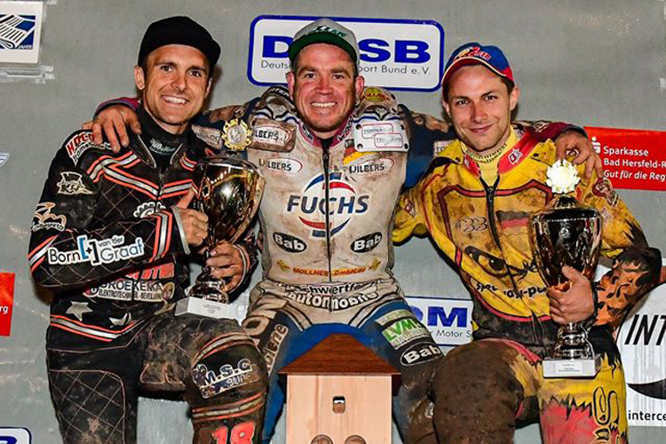 Podium in Bad Hersfeld: Henry van der Steen, Stephan Katt und Marcel Dachs (v.l.)