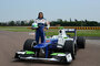 Simona De Silvestro vor ihrer ersten Ausfahrt in Fiorano