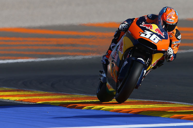 Mika Kallio beim Debüt der MotoGP-KTM RC16 in Valencia 