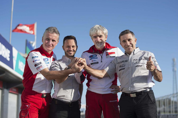 Paolo Ciabatti, Gino Borsoi, Gigi Dall'Igna und Jorge Martinez