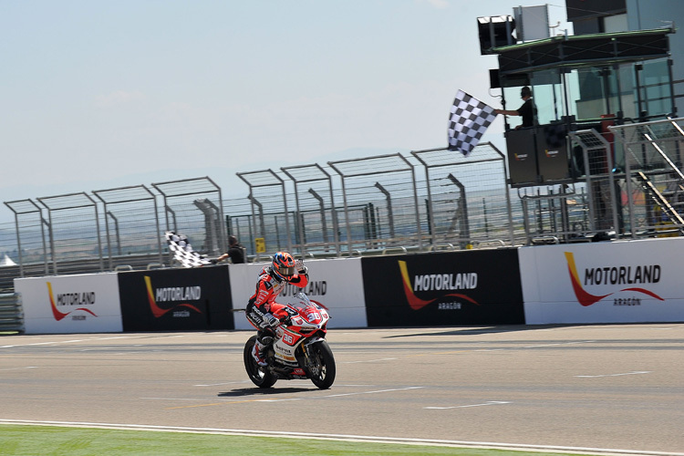 Leandro Mercado gewann bei seinem Ducati-Debüt