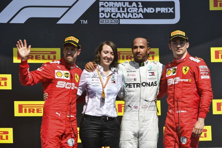 Sebastian Vettel, Lewis Hamilton & Charles Leclerc