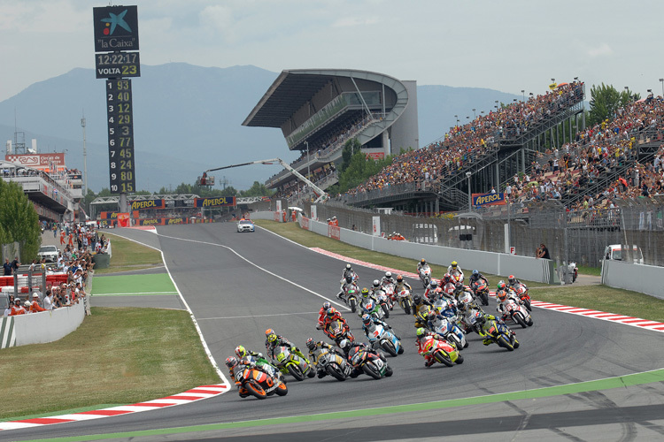 Moto2-Start in Barcelona: Für 2014 und 2015 sind noch Einheitsmotoren vorgeschrieben