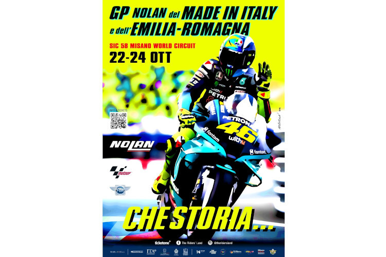 Das Plakat zu Rossis letztem MotoGP-Rennen in Misano