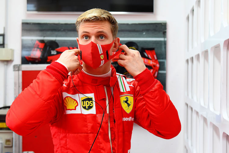 Mick Schumacher Ende Januar 2021 beim Ferrari-Test in Fiorano