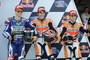Marquez (Mitte): Ob Lorenzo (li.) oder Pedrosa (re.) ist ihm egal
