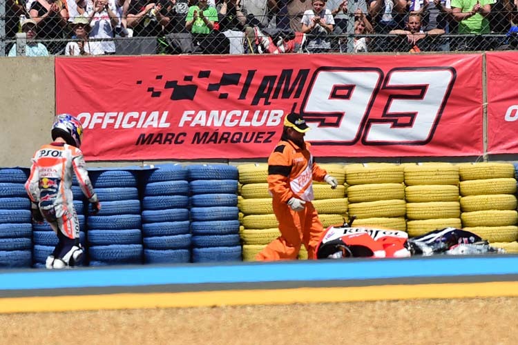 Le Mans: Sturz im Rennen vor den Márquez-Fans