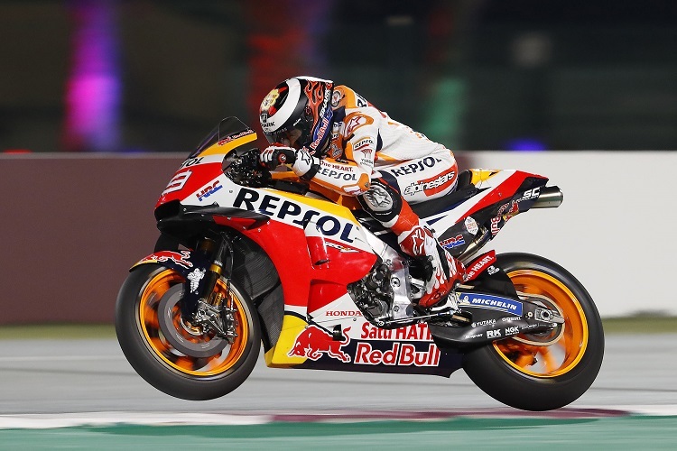 Erstmals im Repsol-Honda-Design auf der Strecke: Jorge Lorenzo