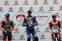 Podest in Barcelona: Florian Alt, Jesko Raffin und Steven Odendaal