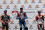 Podest in Barcelona: Florian Alt, Jesko Raffin und Steven Odendaal
