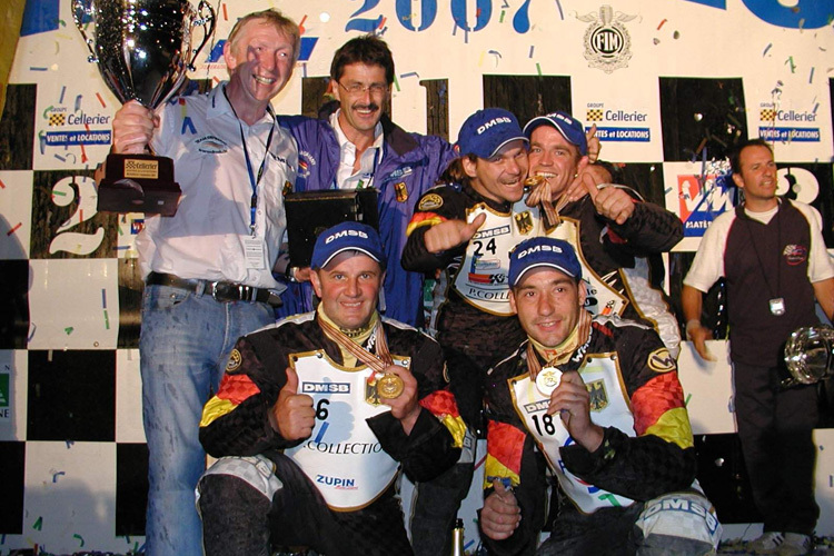Enrico Janoschka (vorne rechts) gehörte schon 2007 zum deutschen Gold-Team