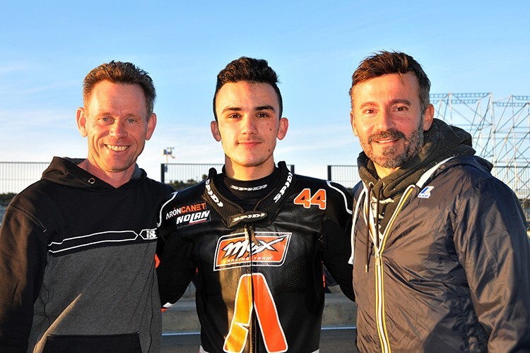 Peter Öttl, Aron Canet und Max Biaggi