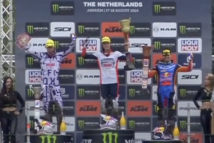 Das MX2 Podium von Arnheim