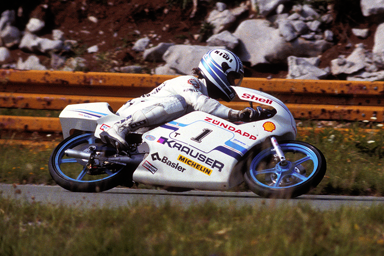 Stefan Dörflinger 1984 mit der 80er-Zündapp beim GP von Jugoslawien