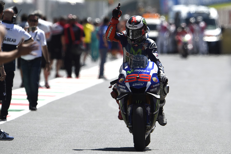 Jorge Lorenzo: «Ich geniesse immer noch meinem letzten Sieg in Mugello, der aus verschiedenen Gründen ein ganz spezieller Triumph ist»