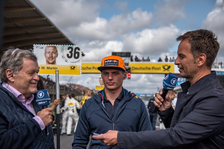 Norbert Haug (links) 2017 in Zandvoort mit Max Verstappen