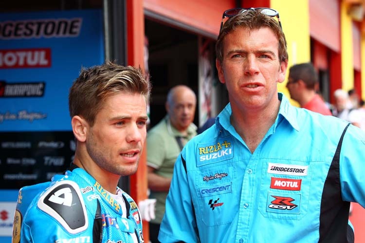 Alvaro Bautista (links) mit Paul Denning