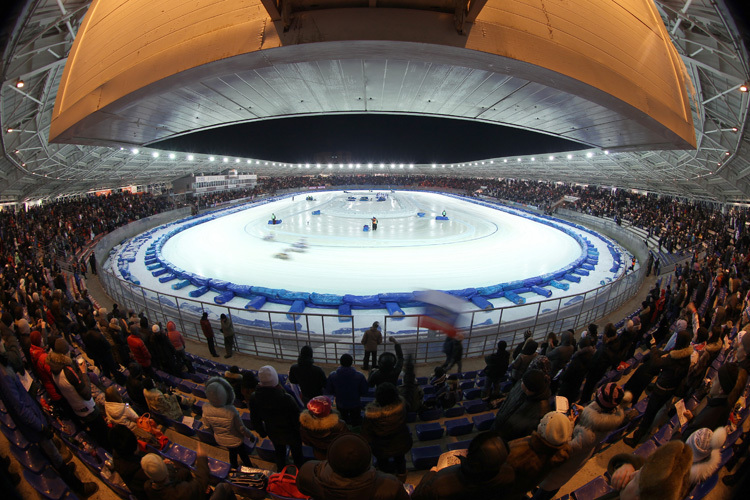 Das Stadion in Togliatti, 1000 km östlich von Moskau