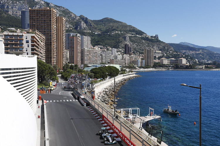 Im dritten freien Training zum Monaco-GP liess sich Mercedes-Pilot Lewis Hamilton auch nicht von der atemberaubenden Kulisse ablenken