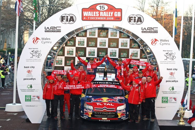Ziel der Rallye Wales-GB 2008 in Cardiff