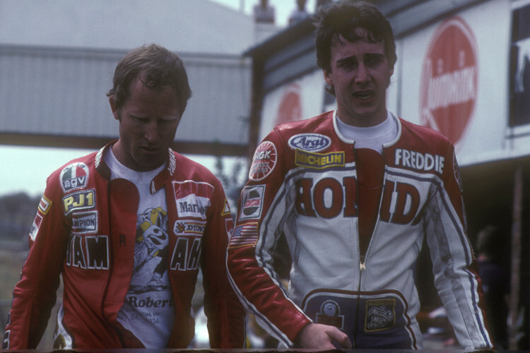 Kenny Roberts 1983 mit Freddie Spencer