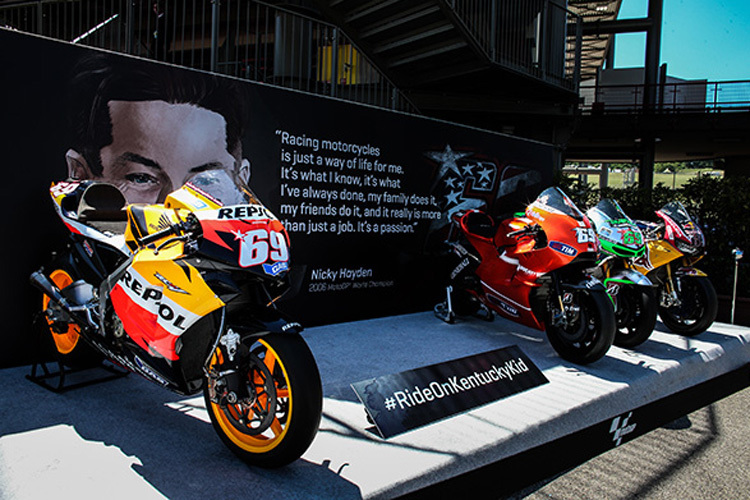 Die Bikes von Nicky Hayden werden in Mugello präsentiert