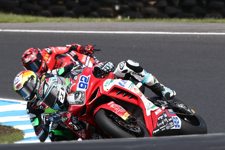 Marcel Schrötter am Sonntag im Rennen auf Phillip Island