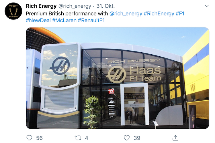 Der merkwürdige Tweet von Rich Energy