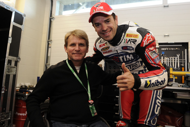 Wayne Rainey (li.) mit Freund Carlos Checa