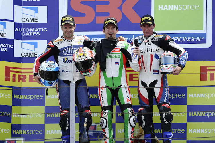 Das Podium von Misano 2010 ging in die Geschichte ein