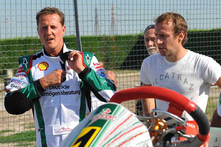 Michael Schumacher mit Luca Badoer