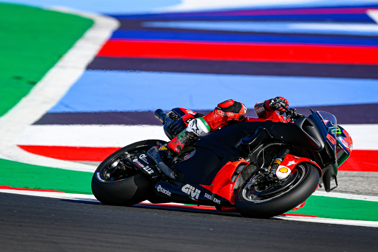 Pecco Bagnaia mit der veränderten Verkleidung