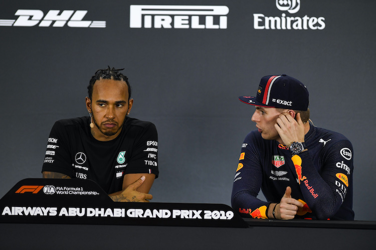 Lewis Hamilton und Max Verstappen