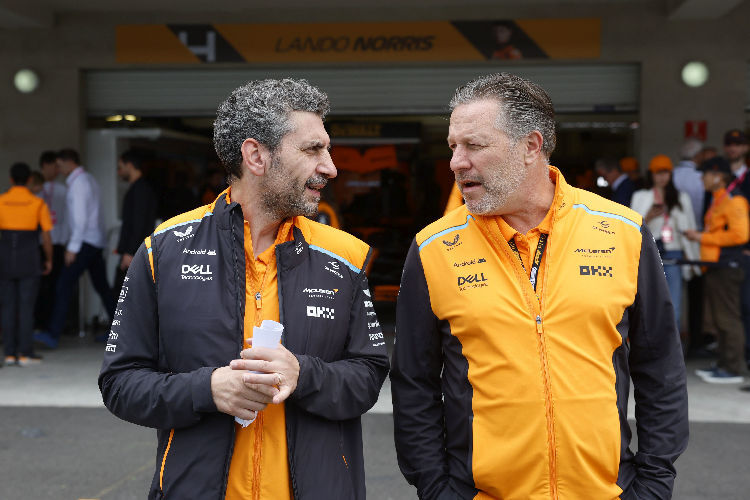 McLaren-CEO Zak Brown (r.) mit Teamchef Andrea Stella