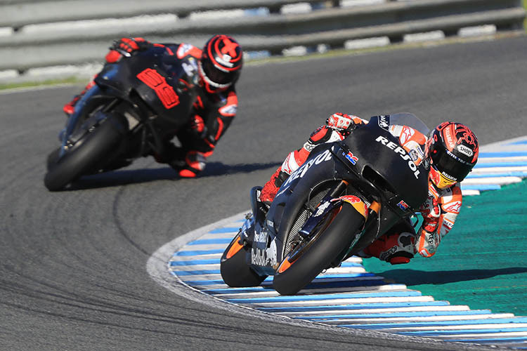 Jerez-Test: Marc Márquez vor seinem neuen Teamkollegen Lorenzo