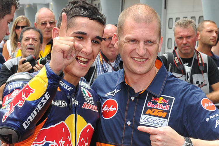 Luis Salom und Teamchef Aki Ajo