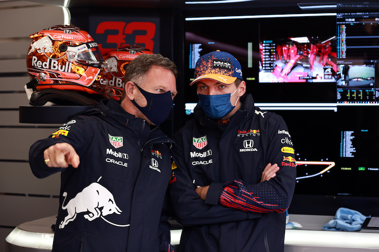 Christian Horner und Max Verstappen