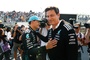 Mercedes-Teamchef Toto Wolff freute sich mit Polesetter George Russell