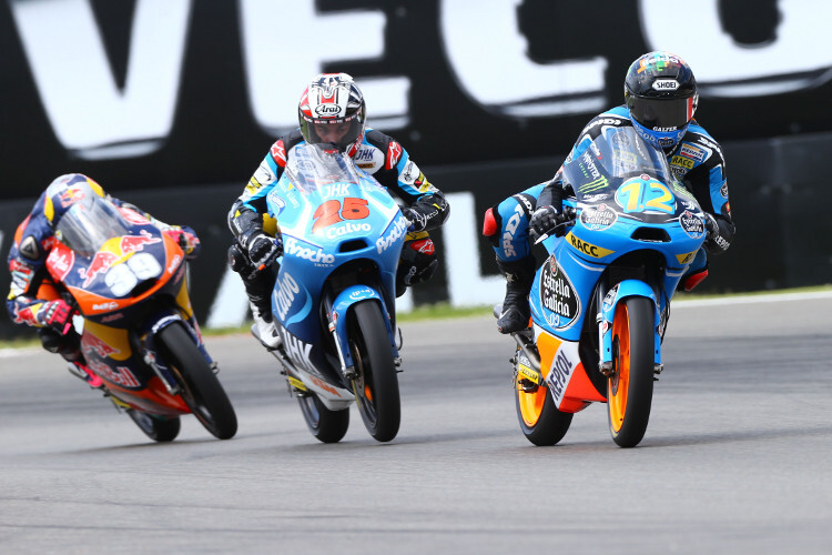 Alex Rins vor Viñales und Salom