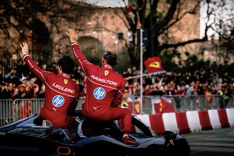 Charles Leclerc und Lewis Hamilton