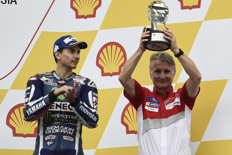 2016 noch Gegner: Jorge Lorenzo (li.) und Paolo Ciabatti