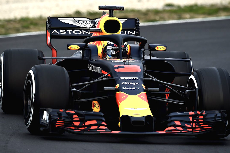 Der Red Bull Racing RB14 in 2018er Lackierung