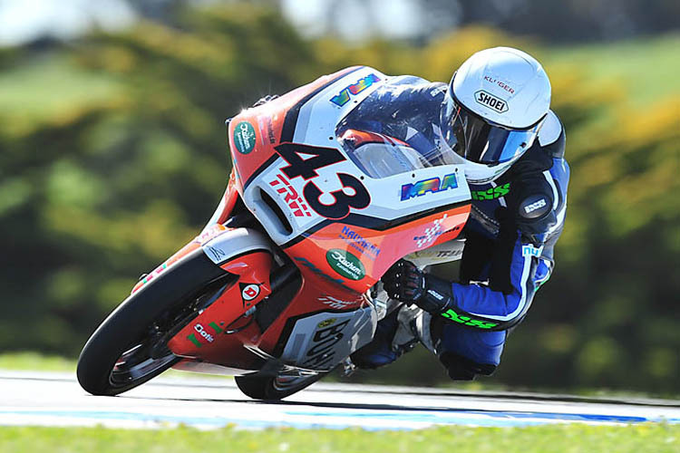 Luca Grpnwald beim Kalex-Debüt für Kiefer Racing in Australien 