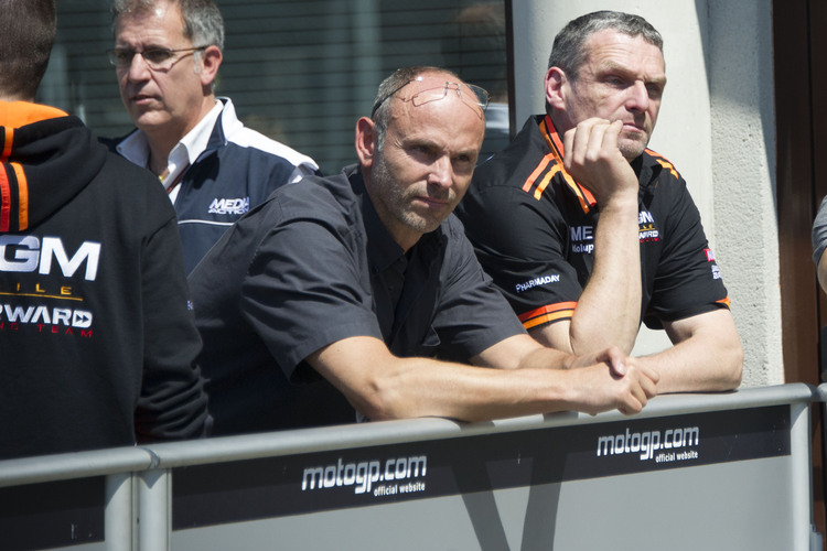 Dirk Debus (Mitte) beim Le Mans-GP 2014