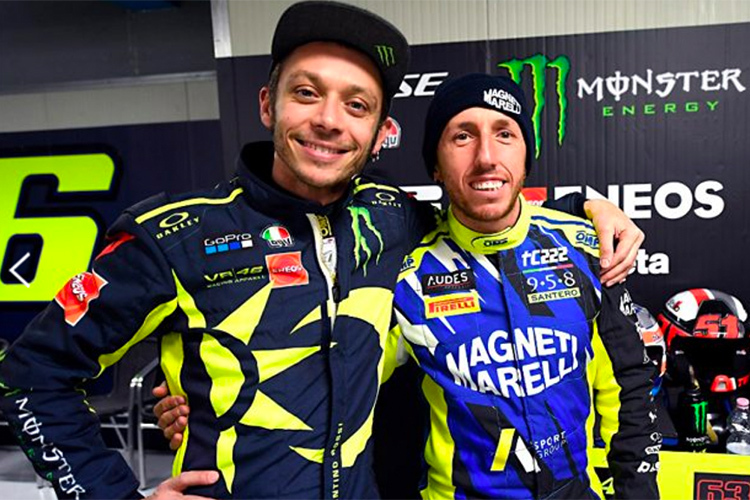 Valentino Rossi mit Tony Cairoli: 80 PS mehr